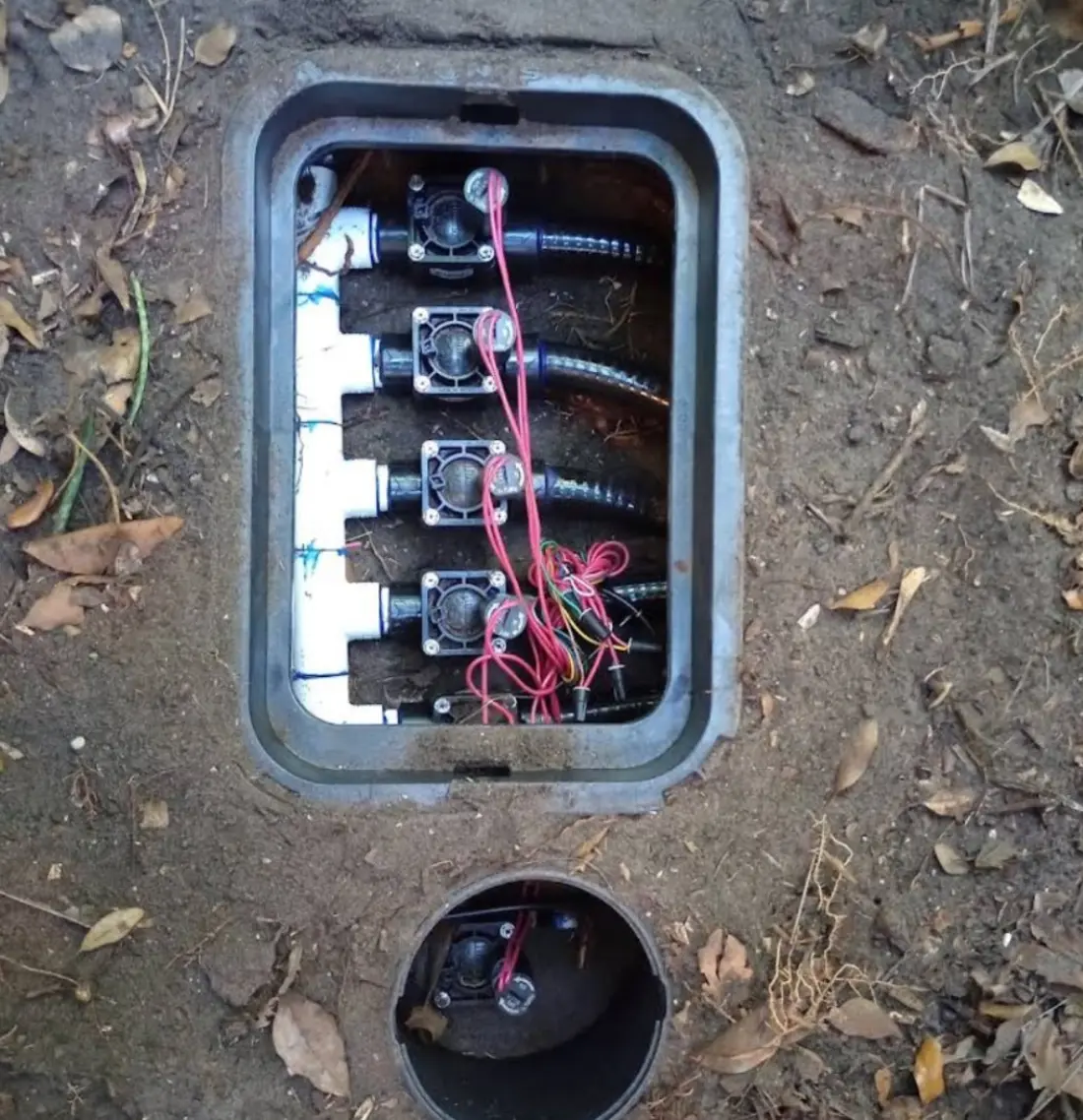 Irrigation valve box repair and pipe break — Volusia County FL